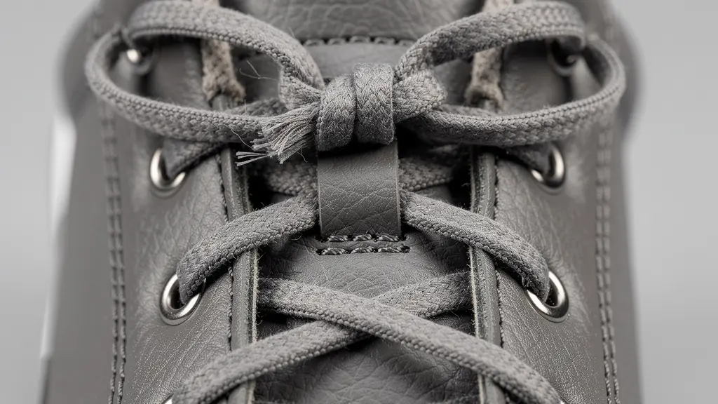 Gros plan sur technique de laçage heel lock d'une chaussure de golf